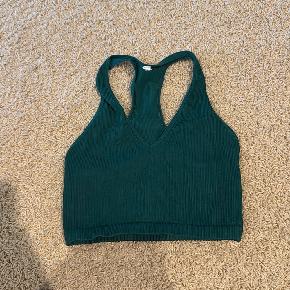 Free People movement green tank top. Size small.